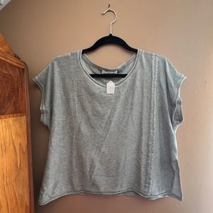 Soft Grey Oversized Boxy Tank Tee